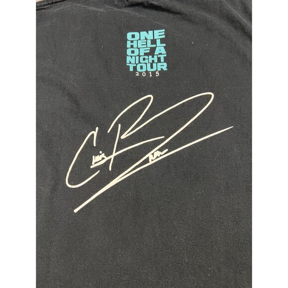Chris Brown Concert T Shirt One Hell Of A Nite Tour 2015 L Double Sided - Picture 3 of 7